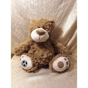Buddy Balls Plush Soccer Teddy Bear Sports Reversible Stuffed Animal Brown